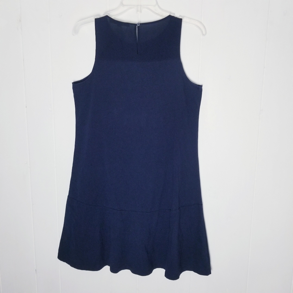 Loft Lace Detail Sleeveless Flounce Hem Dress Women Size Small - Picture 15 of 16